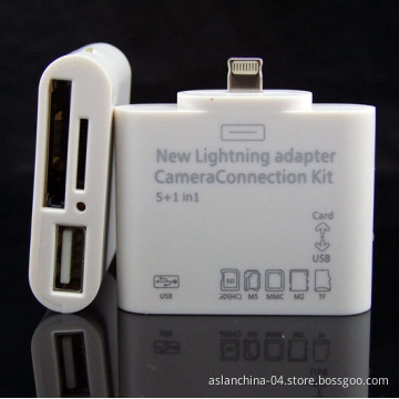 5 in 1 Camera Connection Kit, Camera Connection Kit for iPhone 5, Card Reader Camer Connection Kit for iPad Mini (ASC-048)